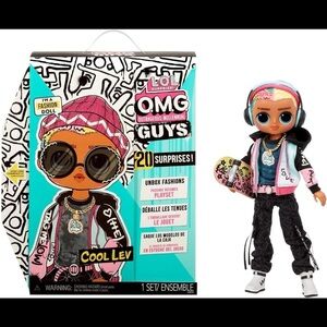 Lol Surprise Omg Guys Fashion Doll Cool Lev With 20 Surprises, Poseable NEW NIB